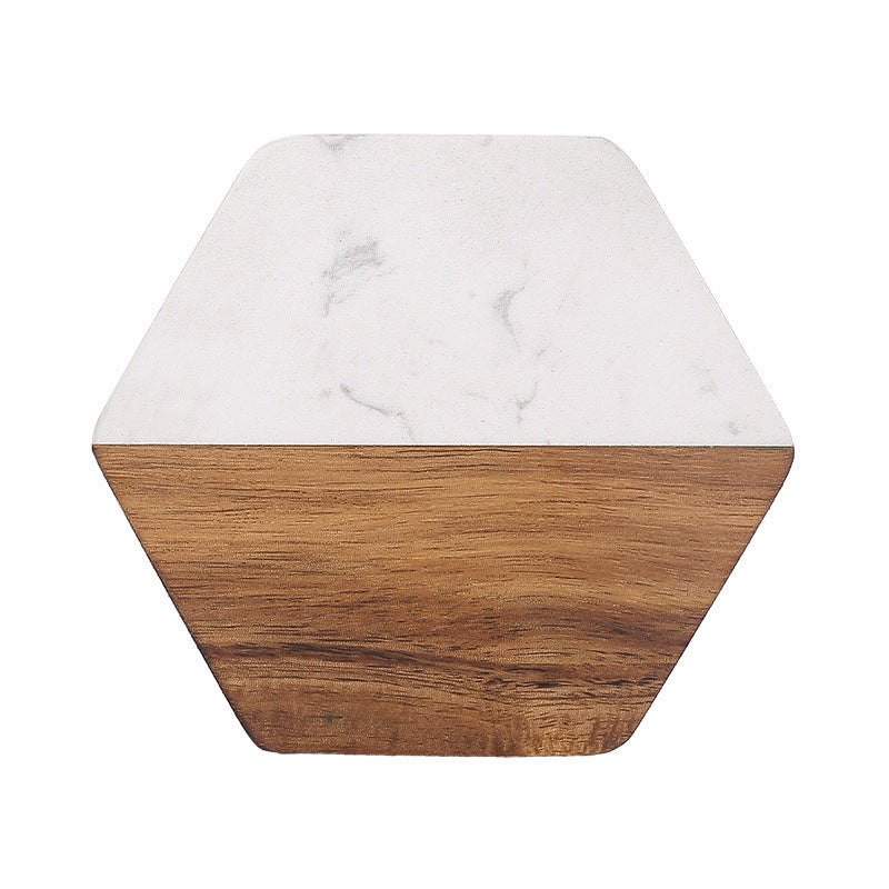 Luxury Wooden Drink Coaster Set – Non-Slip, Heat-Resistant Tableware for Modern Homes