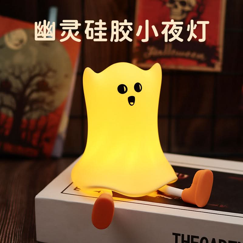 Rechargeable Ghost Silicone Night Light – Cute LED Pat Lamp