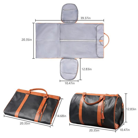Foldable Large-Capacity PU Travel Bag