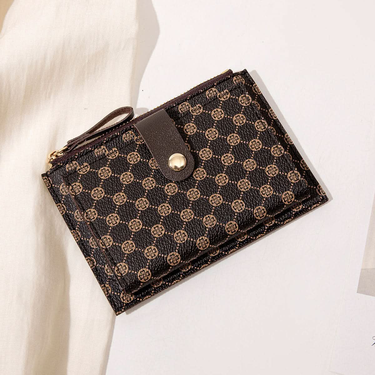 Women's PU Leather Short Wallet – Ultra-Thin Folding Card Holder