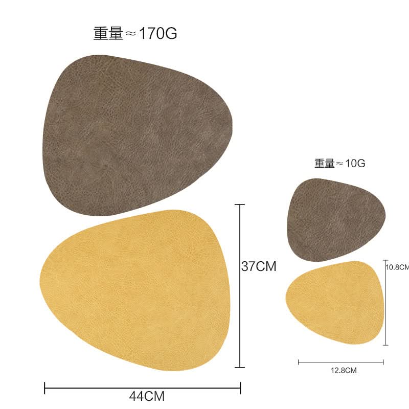 Nordic Style Leather Placemats & Coasters