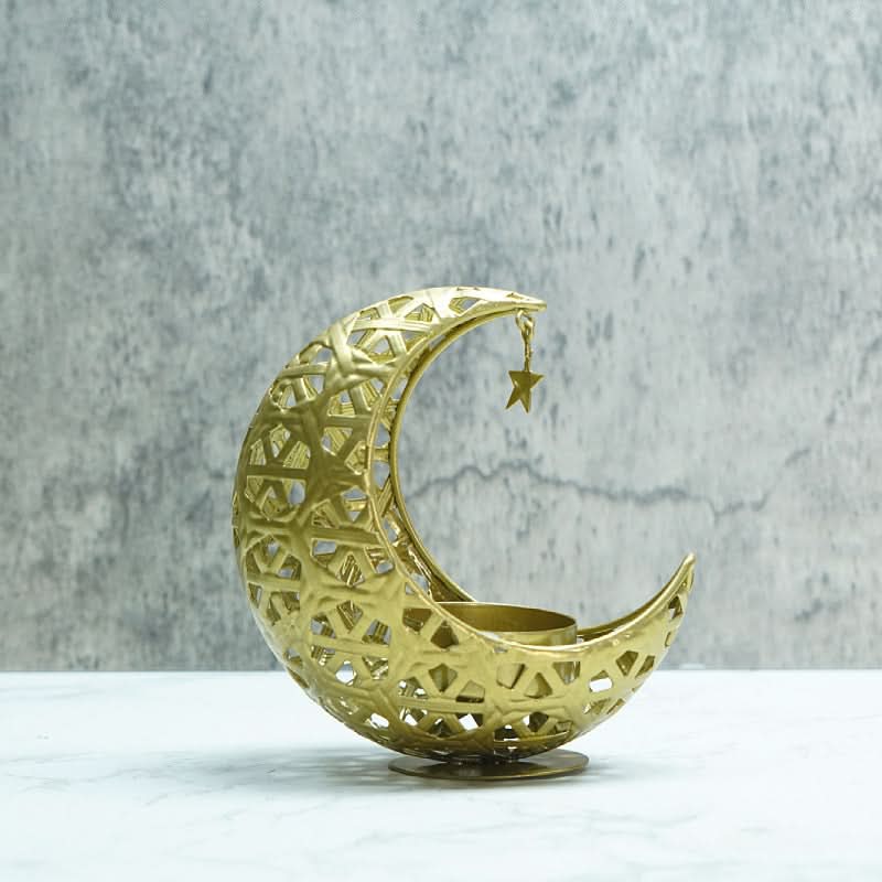 Golden Moon Candle Holder