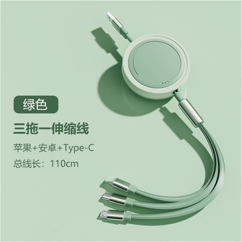 66W Fast Charging 3-in-1 Retractable Cable
