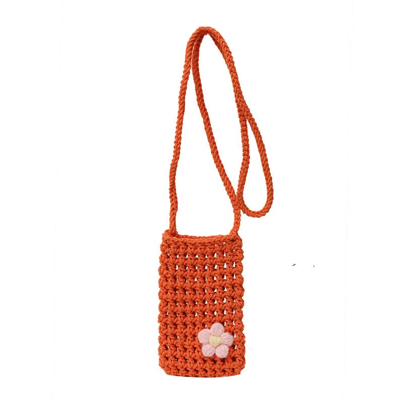 Trendy Woven Floral Crossbody Bag – Woolen Mini Shoulder Bag