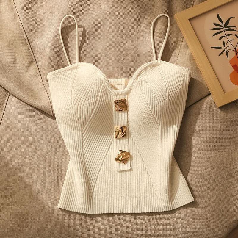 Chic Knitted Tube Top Camisole - Summer