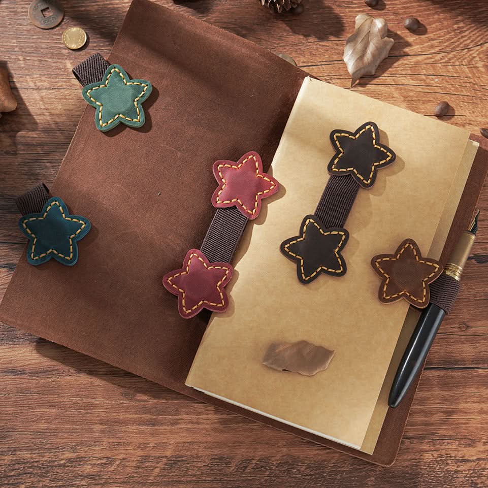 Leather Magnetic Bookmark – Hand-Sewn Double-Sided Clip