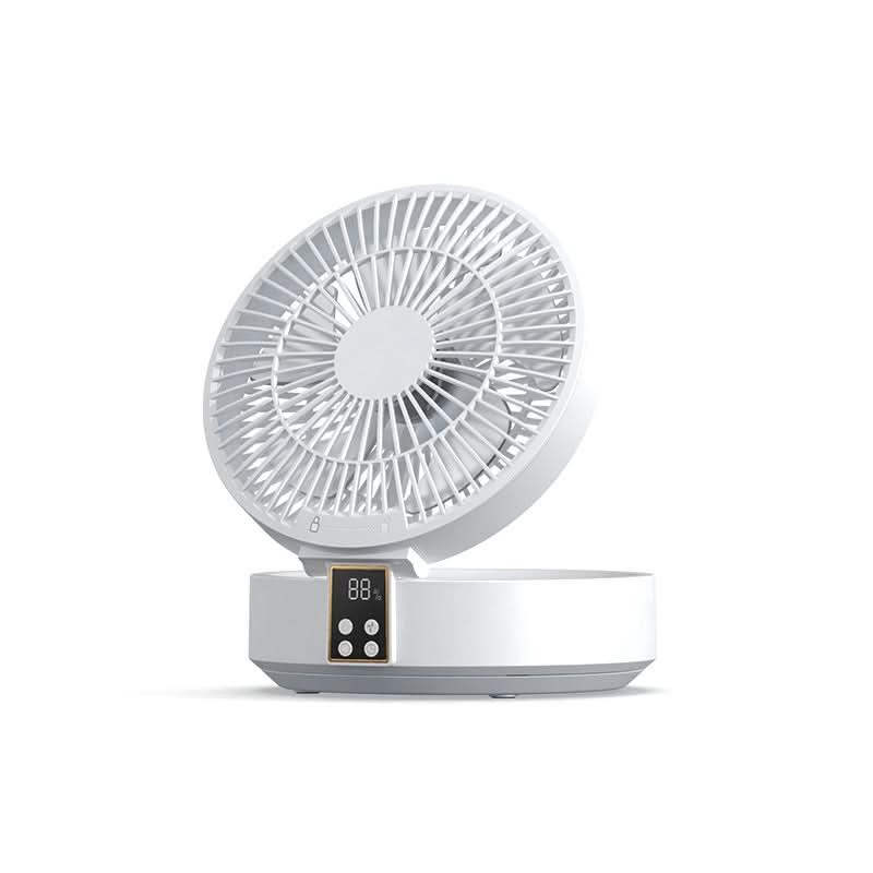 Wall-Mounted USB Rechargeable Fan with LED Light