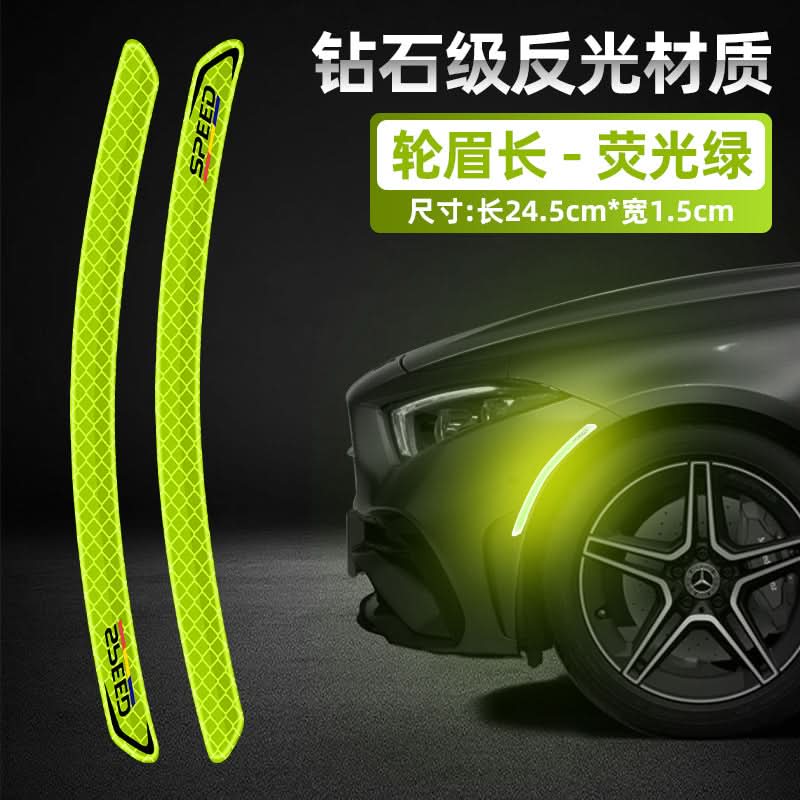 Reflective Car Wheel & Bumper Stickers – Anti-Collision Safety Decals