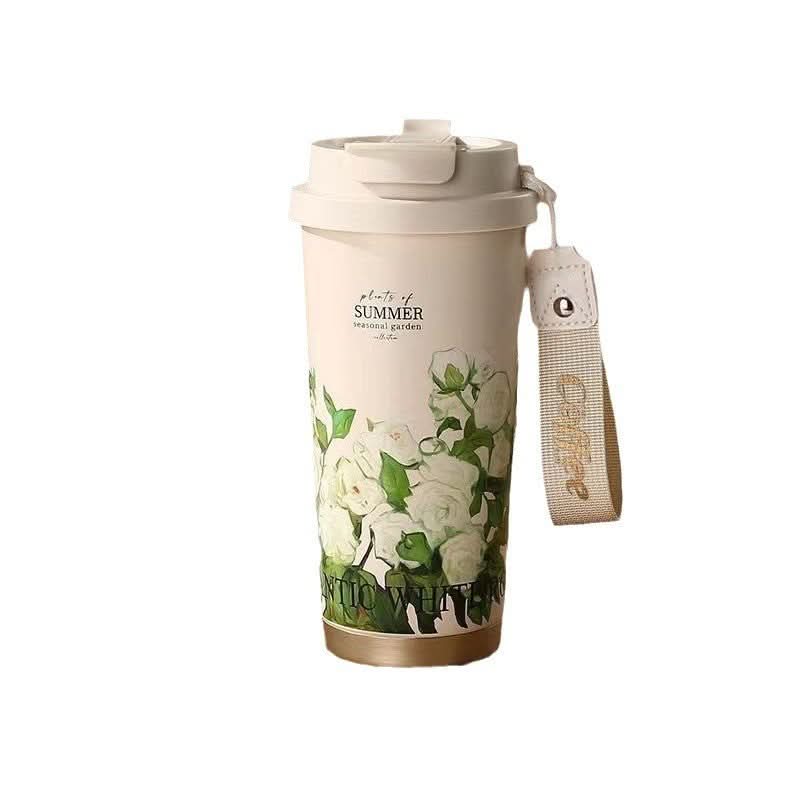 316 Stainless Steel Thermos Coffee Cup – Elegant Double-Drink Travel Mug
