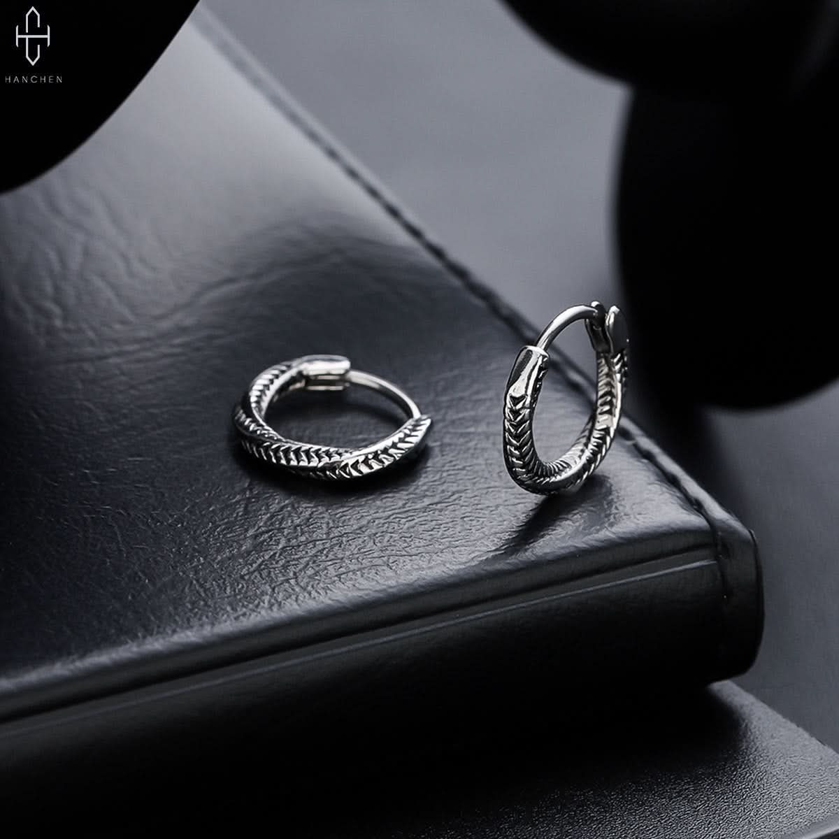 Hemp Twisted Rope Earrings – Geometric Round Earrings for Men & Women
