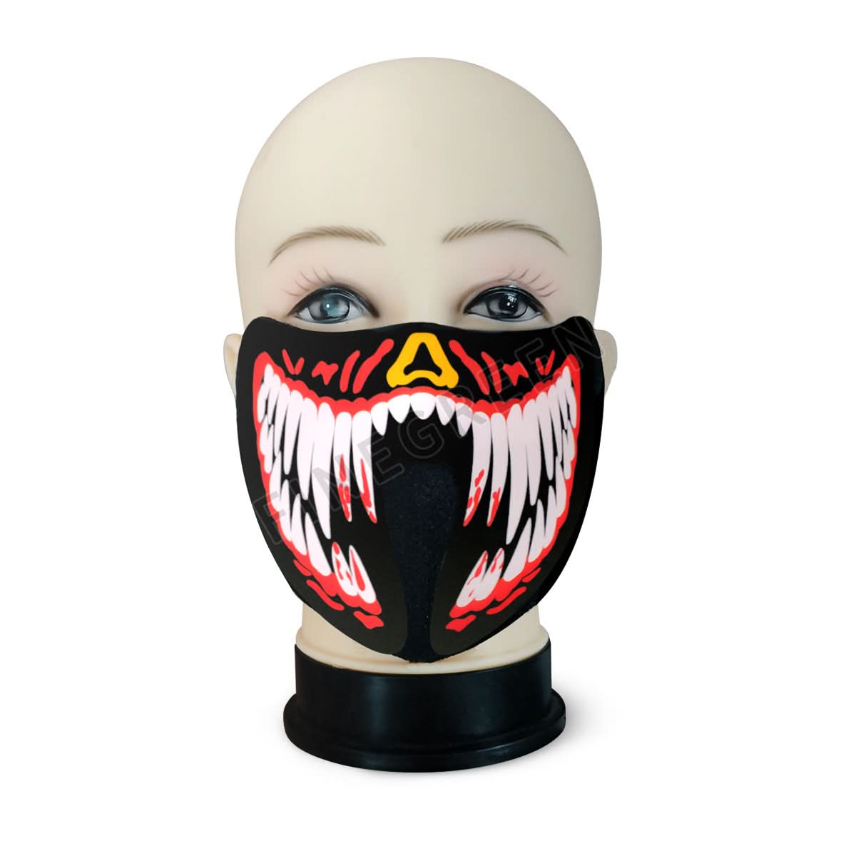 Voice-Controlled Glowing Halloween Mask, USB-Powered