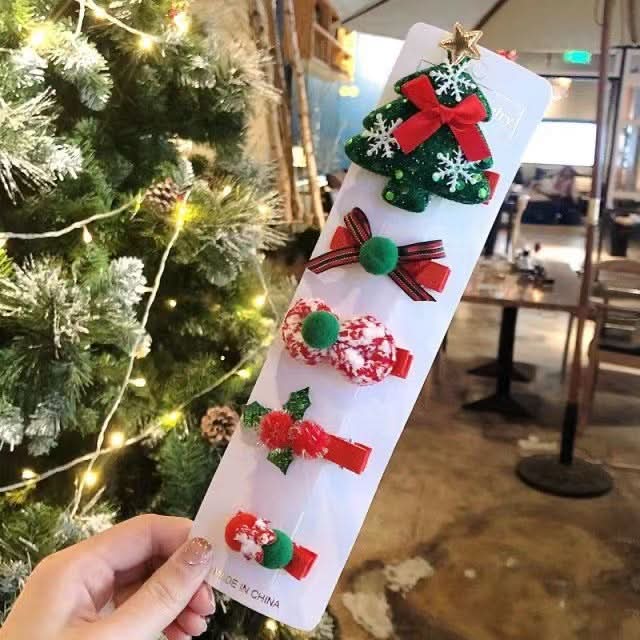 Christmas Santa Hairpins for Kids
