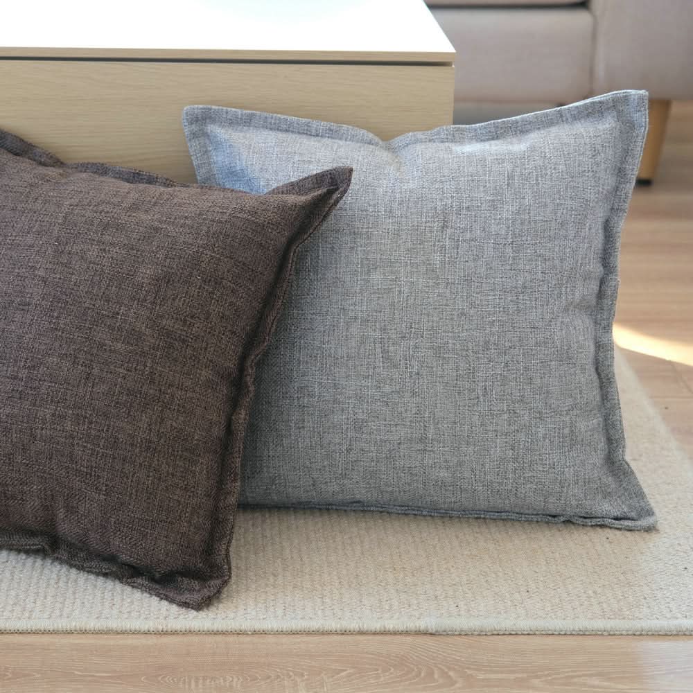 Simple Japanese Style Linen Pillow Cover - Pressed Edge, Multi-Use