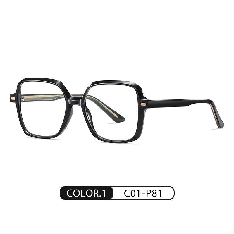 Anti-Blue Light Square Glasses Frame – Unisex 90° Design, Myopia-Ready, Stylish Eyewear