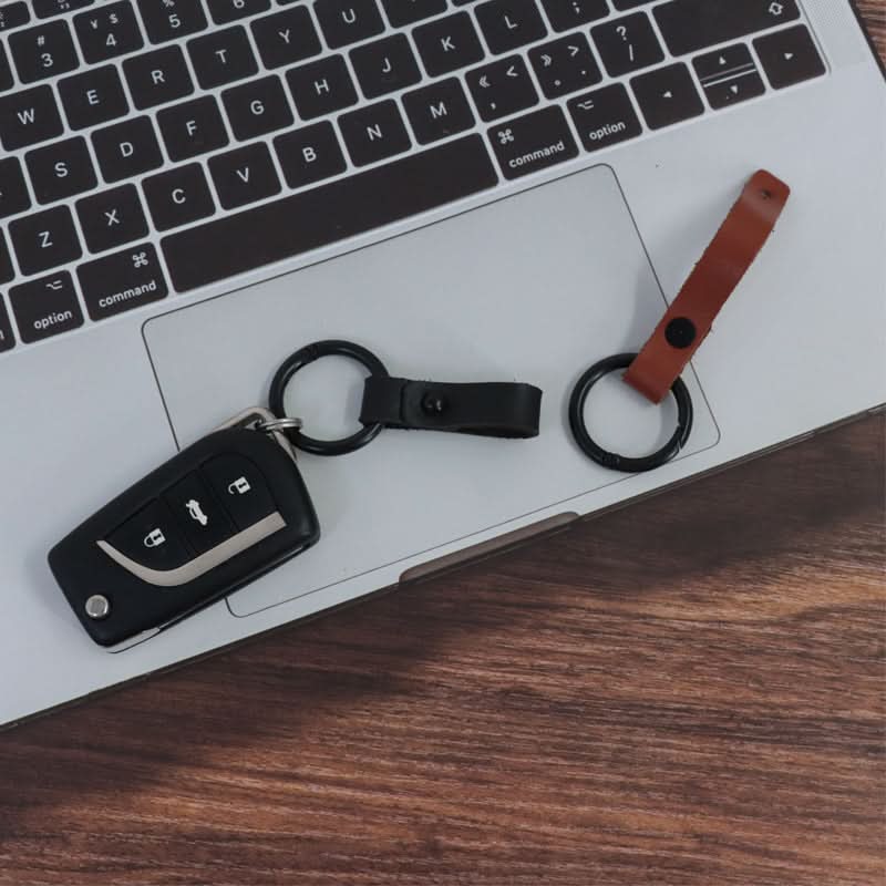 Premium Leather Keychain – Vintage Keyring