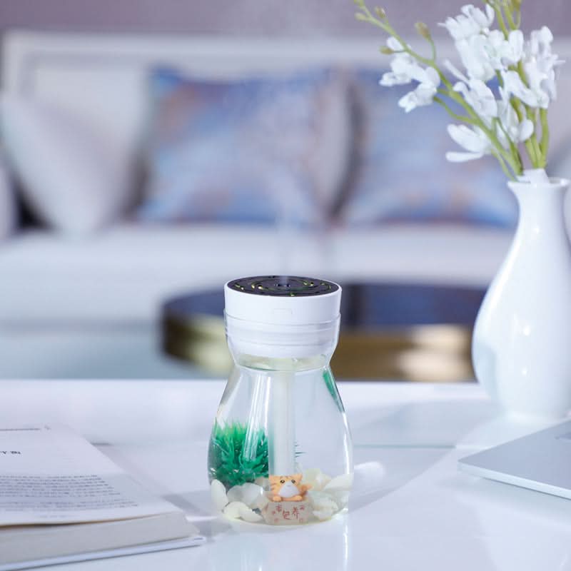 USB Aromatherapy Humidifier with Colorful LED Lights – Desktop Air Purifier