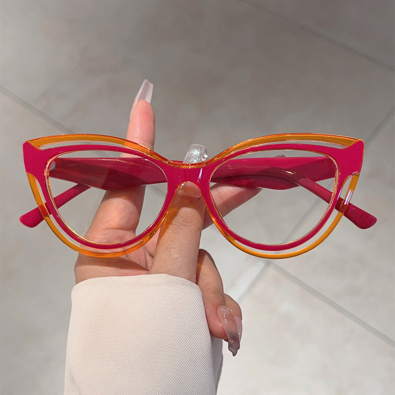Cat-Eye Anti-Blue Light Glasses – TR90 Full Frame Comic Style Eyewear for Adults