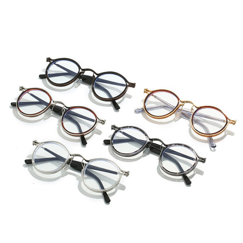 Retro Round Anti-Blue Light Glasses for Women – Full Frame Optical Eyewear