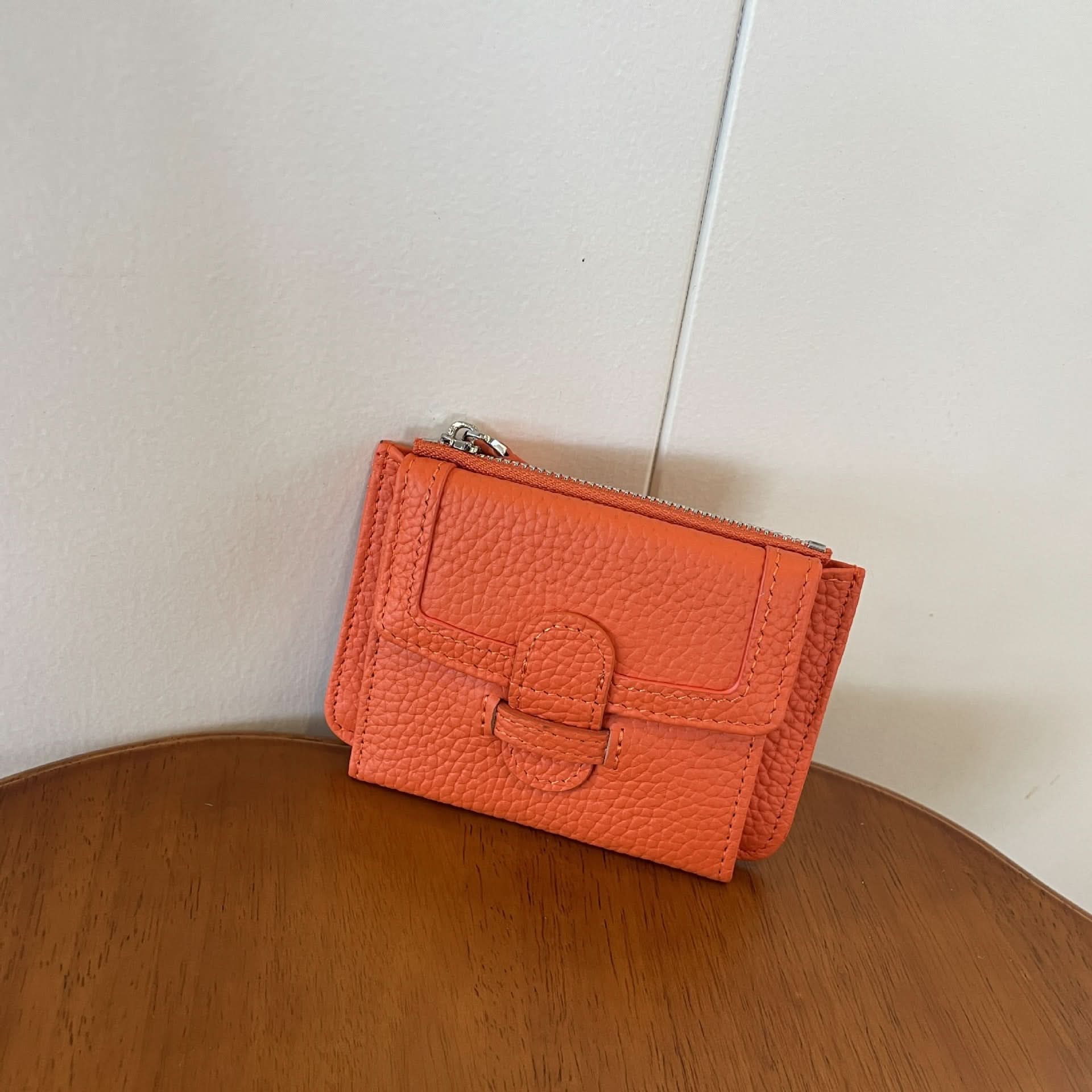Slim Leather Card Holder & Coin Purse – Minimalist Multi-Card Wallet