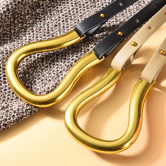 Women's Wide Waist Belt – Stylish Horseshoe Buckle Belt