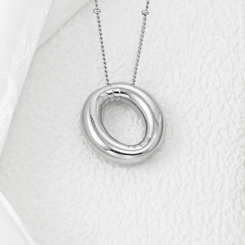 Silver-Plated Alphabet Pendant Necklace – Hip-Hop Style