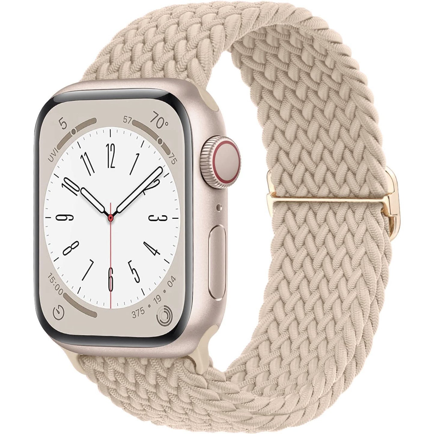 Adjustable Woven Nylon Band for Apple Watch –With Buckle, 38mm-49mm (Only Strap)