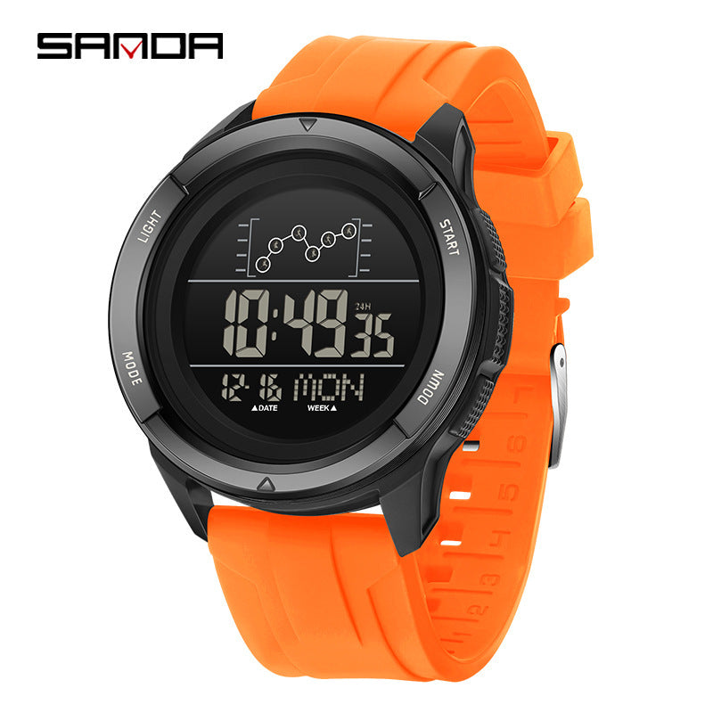 SANDA Digital Sports Watch for Students – Waterproof Countdown Luminous Watch