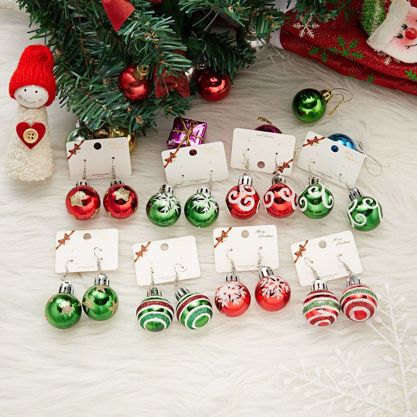 Christmas Snowflake Resin Earrings for Women