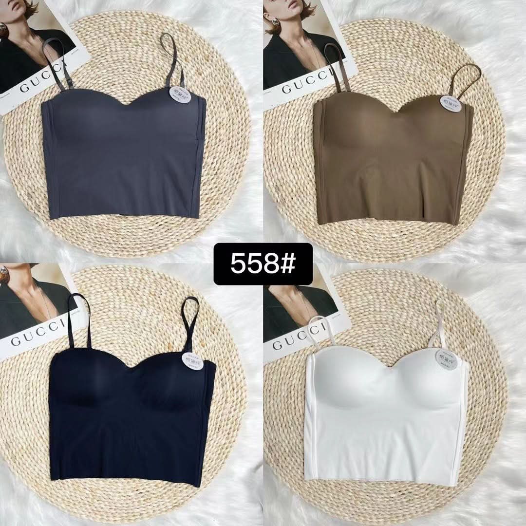 Ice Silk Yoga Camisole with Built-In Bra