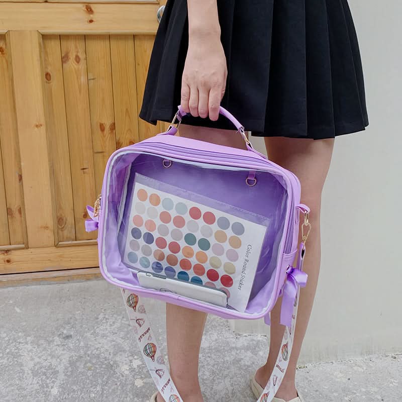 Transparent Jelly Backpack for Students - Multi-Purpose Shoulder Bag