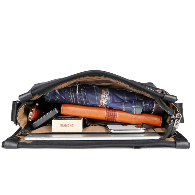 Men’s Waterproof Oxford Crossbody Bag – Business Casual Shoulder Bag