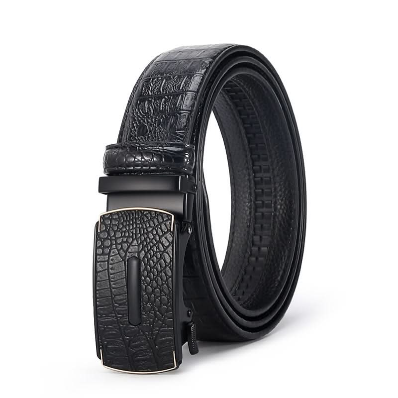 Crocodile Pattern Leather Belt for Men