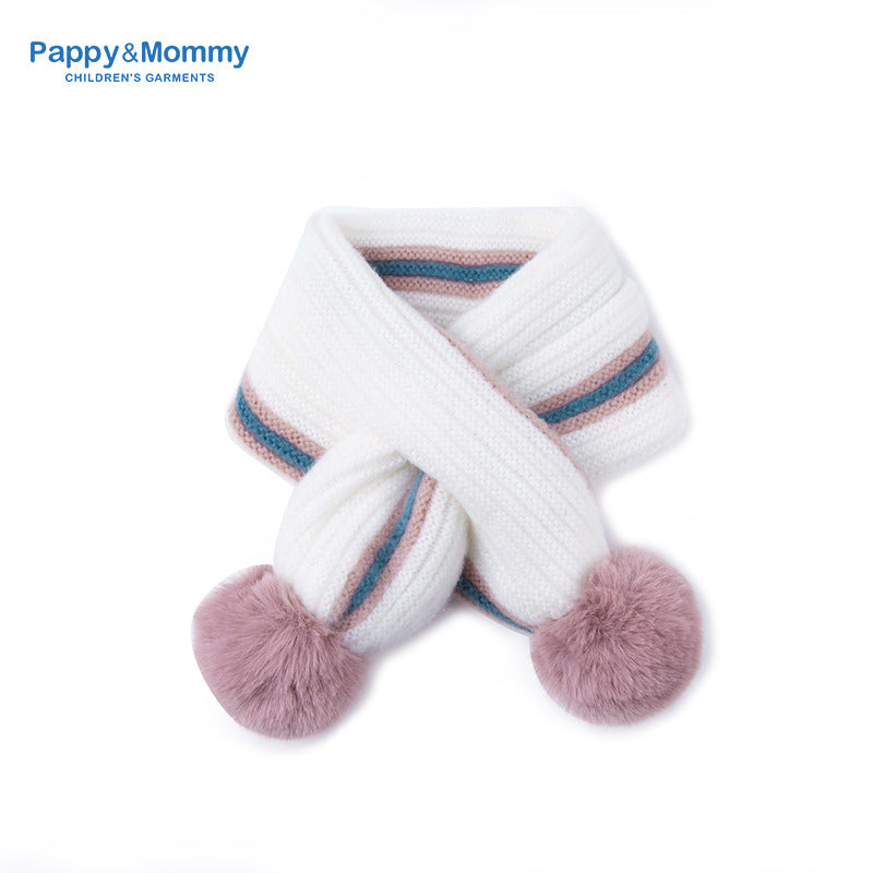 Baby Winter Scarf – Soft Knit Imitation Cashmere, Warm Jacquard Design