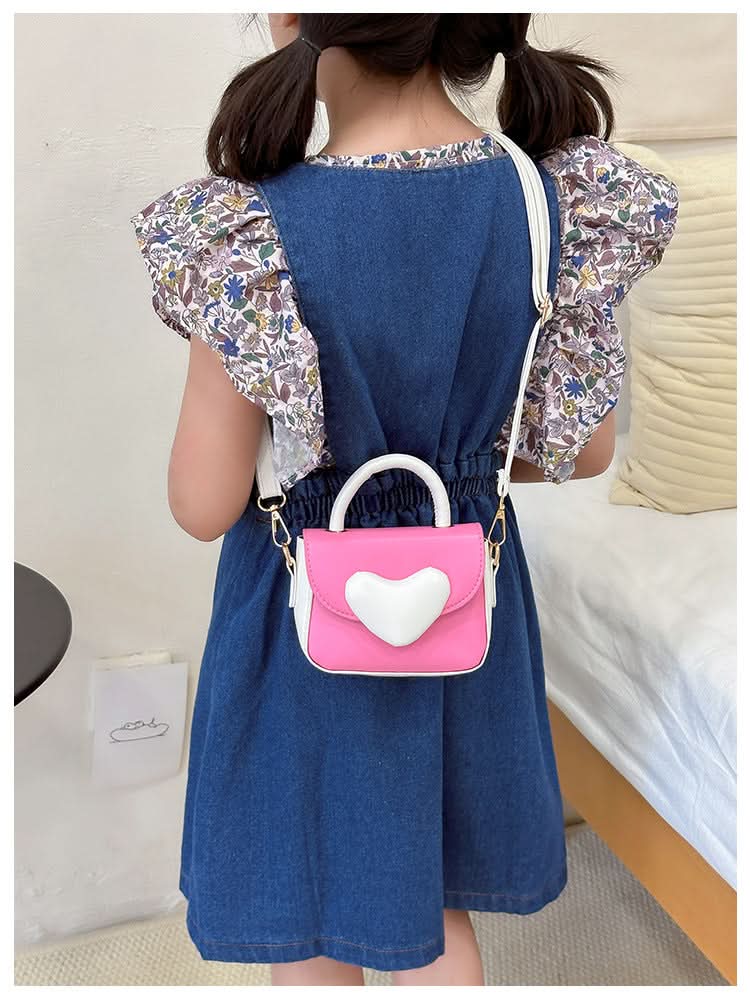 Women's PU Shoulder Bag with Heart Design