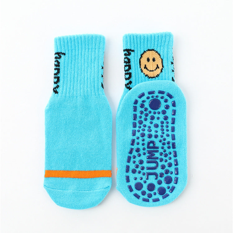 Unisex Anti-Slip Mid-Tube Socks for Kids – Breathable Playground & Yoga Floor Socks