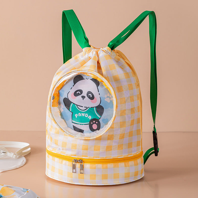 Cartoon Wet-Dry Separation Swimming Bag – Kids’ Waterproof Travel Storage Bag