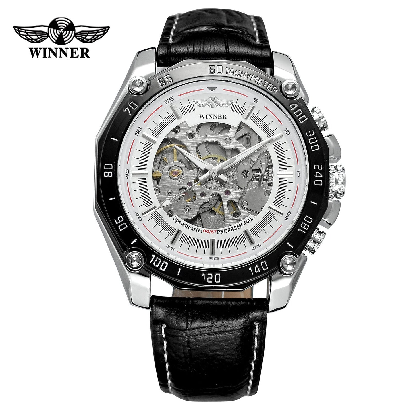 T-WINNER Automatic Mechanical Watch for Men – Leather Strap Classic Leisure Timepiece