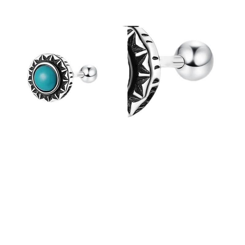 Unisex Retro Green Ear Studs