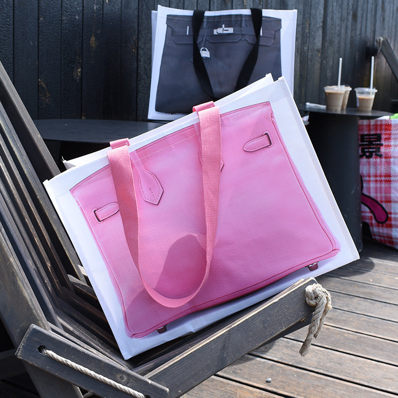 Woven Shopping Tote Bag – Reusable PP Handbag with High Load Capacity