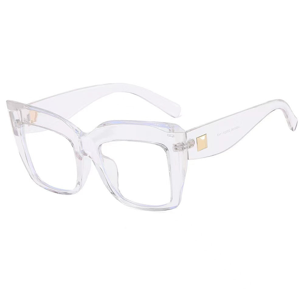 Women's Colorful Cat-Eye Square Glasses – Oversized Anti-Blue Light Frames