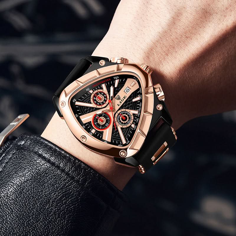 Men's Fashion Quartz Watch – Luminous Dial, Calendar Display, Silicone Strap