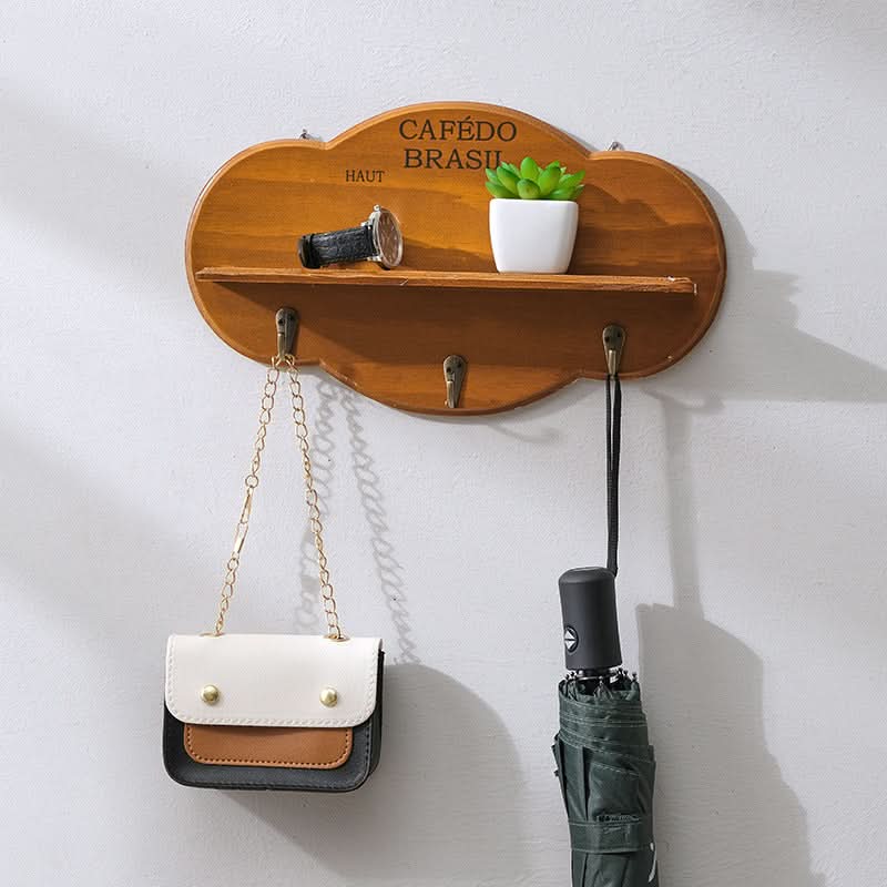 Nordic Cloud Solid Wood Wall-Mounted Coat Rack