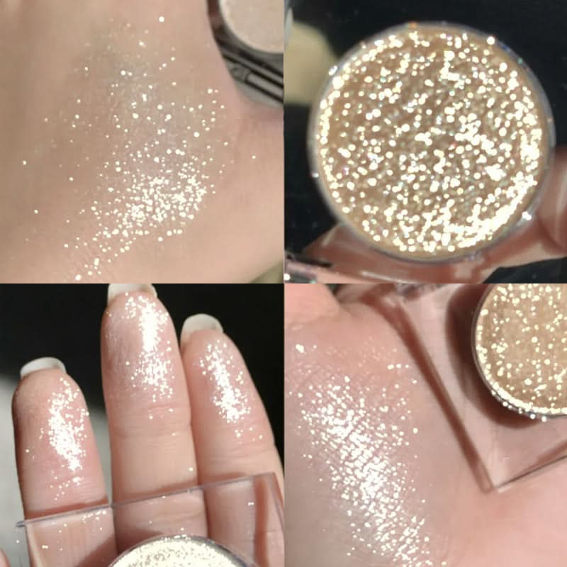 MINSHZEE Pearlescent Glitter Eyeshadow – Single Shade, Long-Lasting & Highly Pigmented
