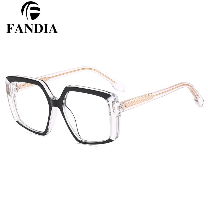 Women's Box Frame Anti-Blue Light Glasses – Large Optical Eyewear | Myopia-Ready