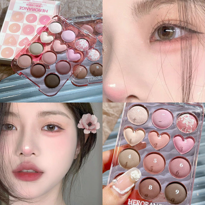 12-Color Eyeshadow Palette – Waterproof, Shimmer & Matte Earth Tones for All-Day Wear