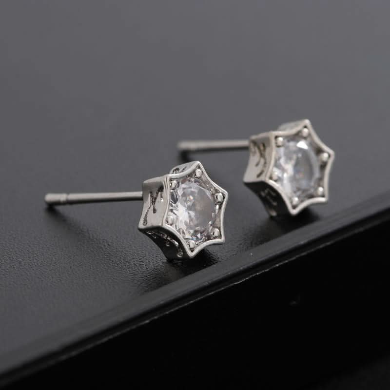 Unisex Hexagram Stud Earrings – Six-Pointed Star