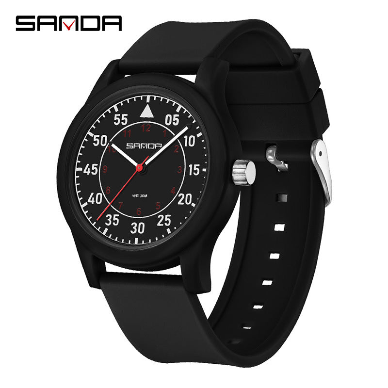Sanda Waterproof Quartz Watch – Luminous Sports Watch for Students & Kids