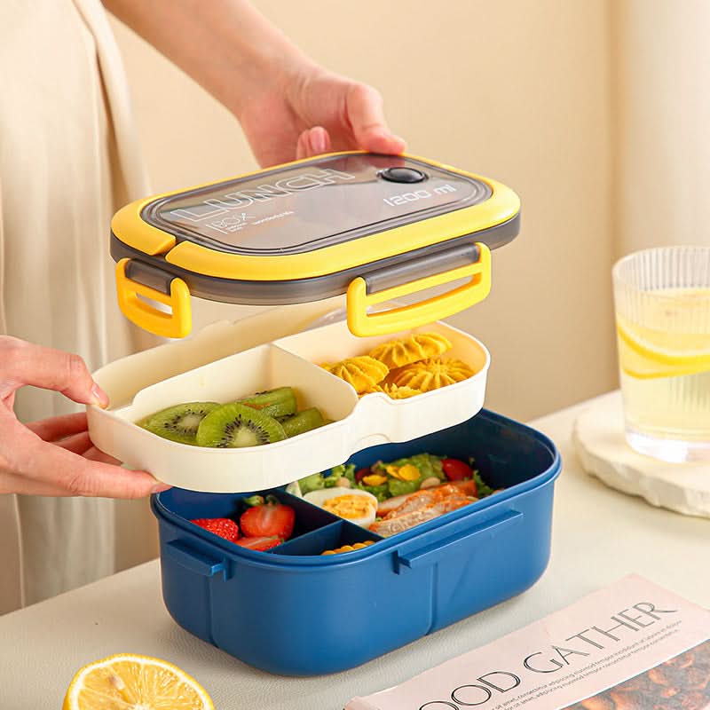 Double-Layer Microwave-Safe Salad Lunch Box – With Insulated Bag for Students
