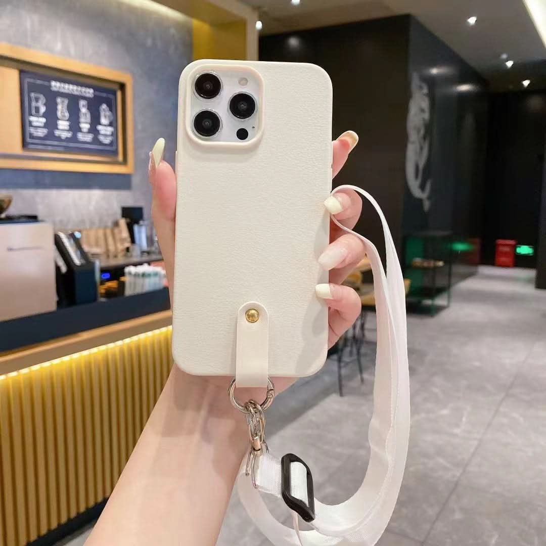 Crossbody TPU Leather iPhone Case, Drop-Resistant
