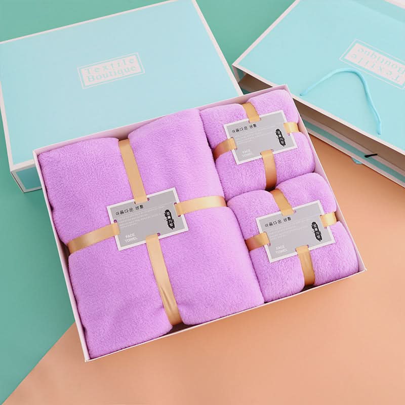 Luxury Coral Fleece 3-Piece Towel Set